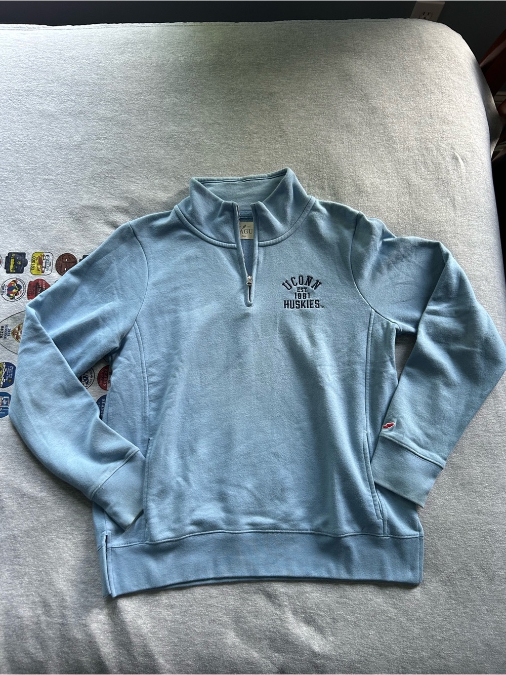 League Light Blue Women's Quarter-Zip Pullover